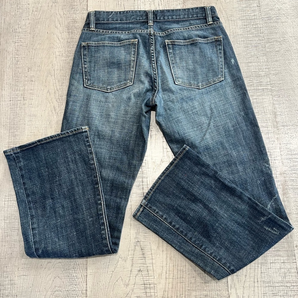 J. Crew Stretch Bootcut Denim Jeans with Distressed Wash Size 27S, 29” inseam - Picture 2 of 8